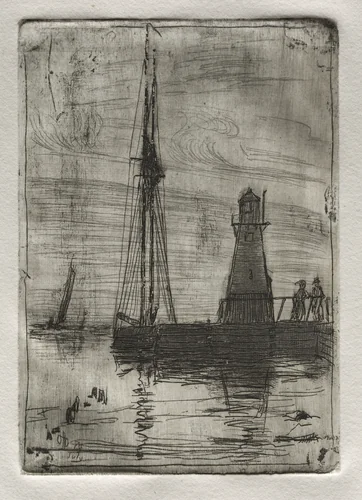 River Pier by Otto H. Bacher, print, 1878