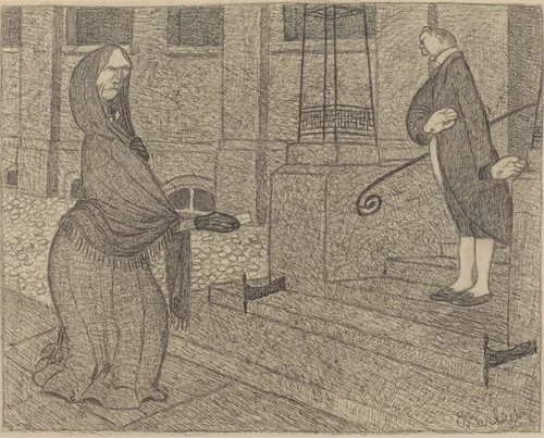 High-Class by Ernst Barlach, drawing, 1906