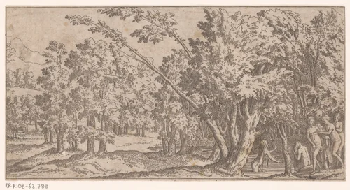 Diana ontdekt de zwangerschap van Callisto by Unknown, print, 1547-1560