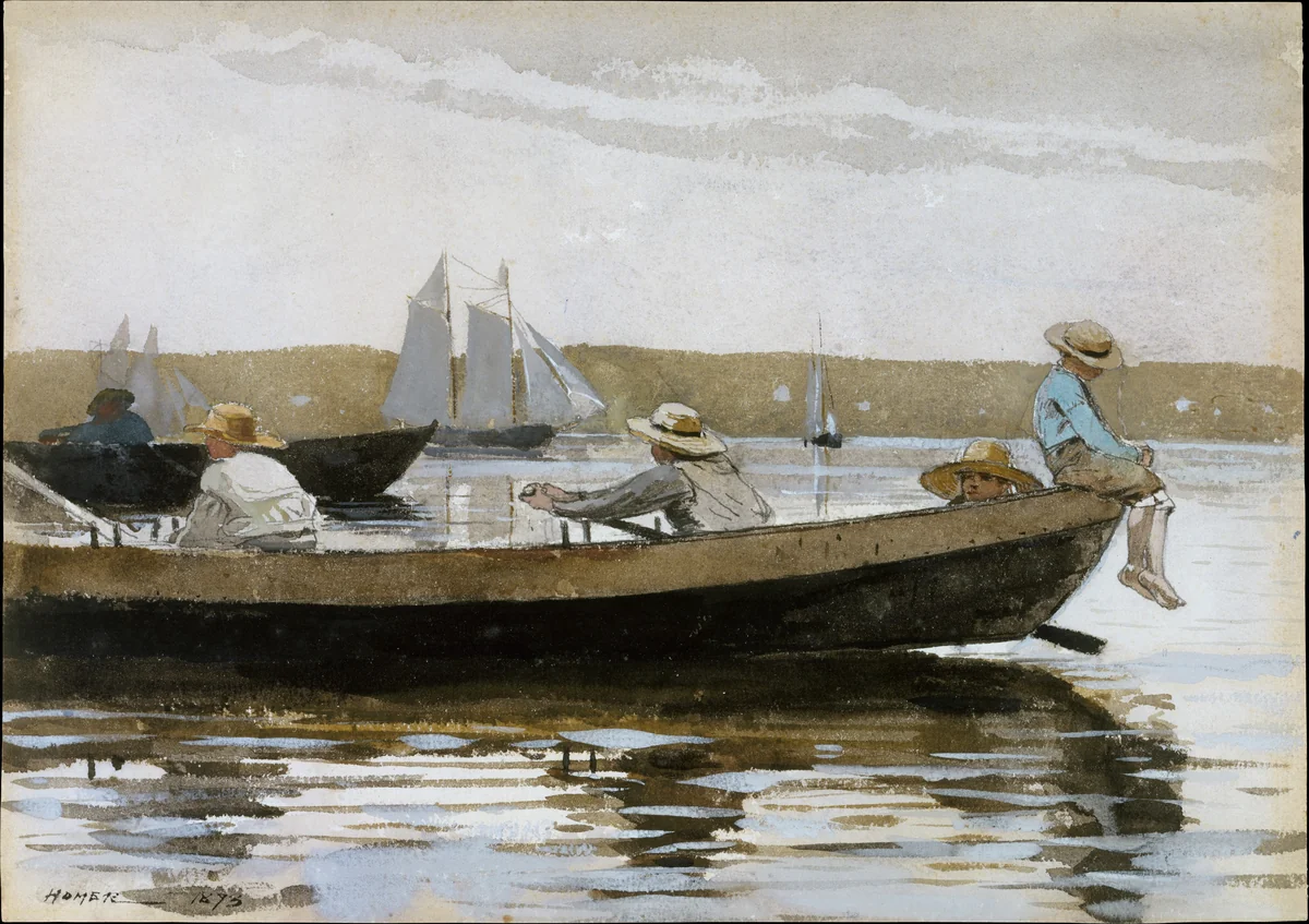 Boys in a Dory by Winslow Homer, artwork, 1873