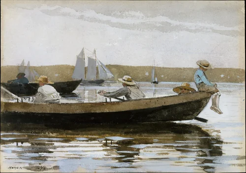 Boys in a Dory by Winslow Homer, artwork, 1873