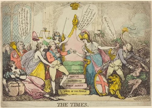 The Times by Thomas Rowlandson, print, 1783