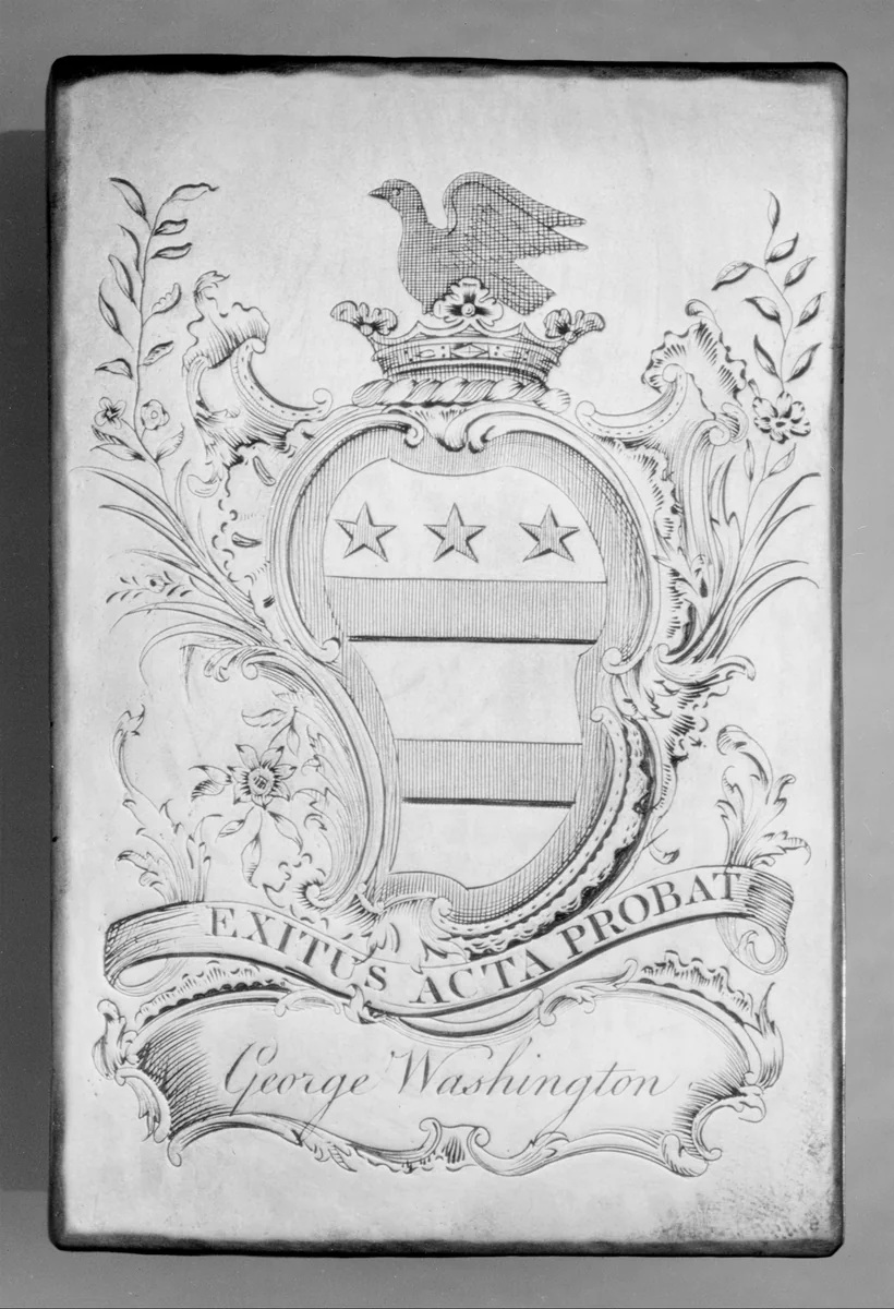 Copper Printing Plate for Bookplate of George Washington by anonymous, other, 1772