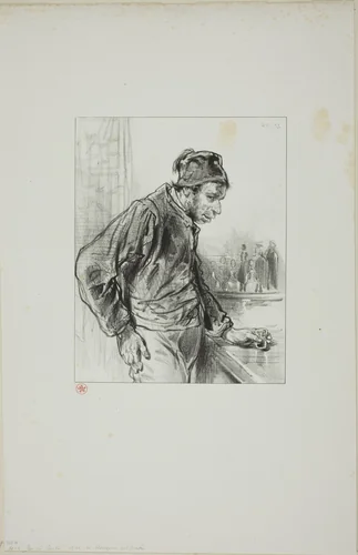 Par-ci, par-là: Le bourgeois est pincé... by Paul Gavarni, print, 1857-1858