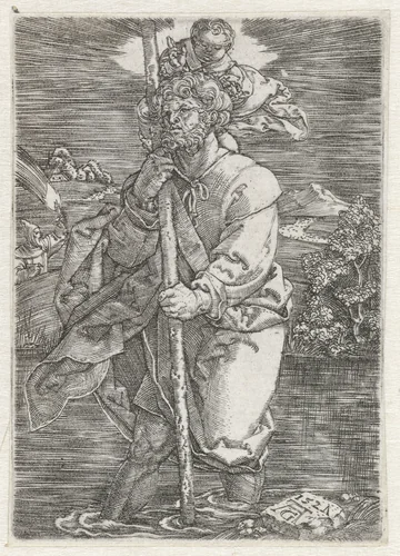 Heilige Christoffel by Unknown, print, 1527