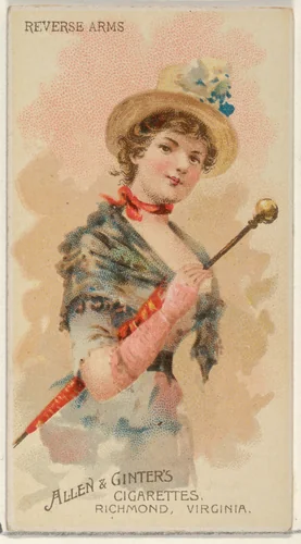 Reverse Arms, from the Parasol Drills series (N18) for Allen & Ginter Cigarettes Brands by Allen & Ginter, print, 1888