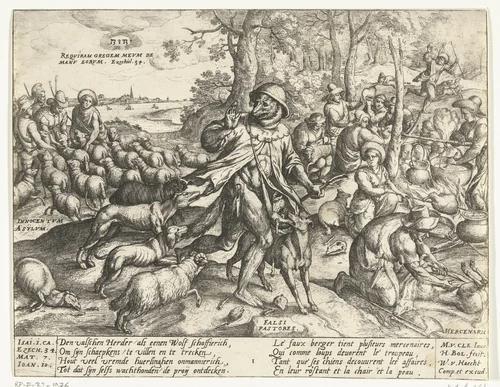 De valse herder by Unknown, print, 1577-1581