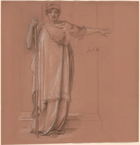 Minerva by Edward John Poynter, drawing, 1886