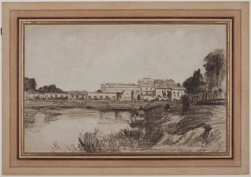 View of Versailles by Antoine Vollon, drawing, 1850-1899