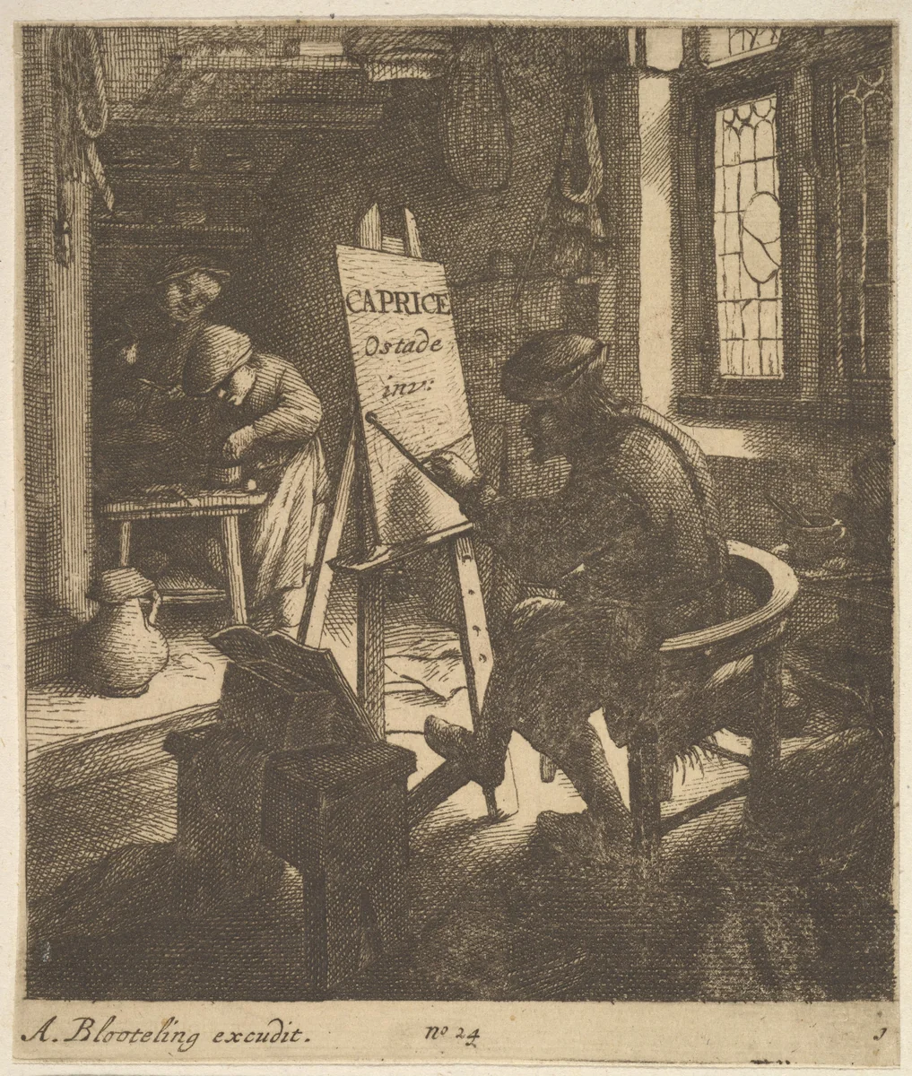 The Painter by Adriaen van Ostade, print, 1610-1685