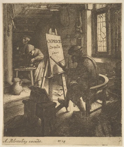 The Painter by Adriaen van Ostade, print, 1610-1685