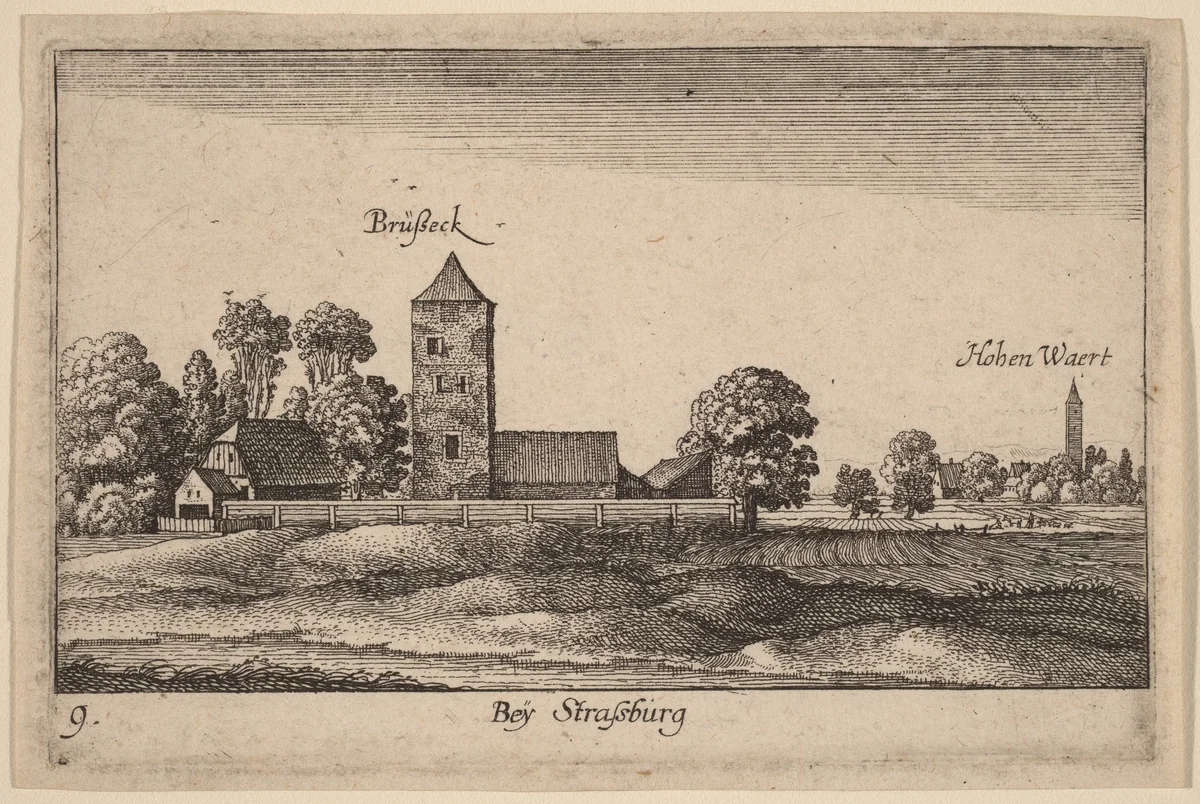 Strasbourg by Wenceslaus Hollar, print, 1635