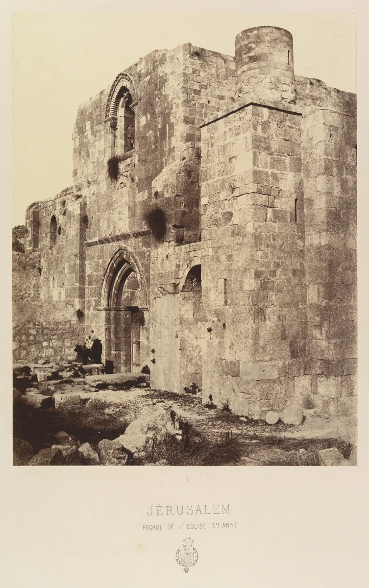 Jérusalem. Façade de l'Église Ste. Anne. by Louis de Clercq, photograph, 1860