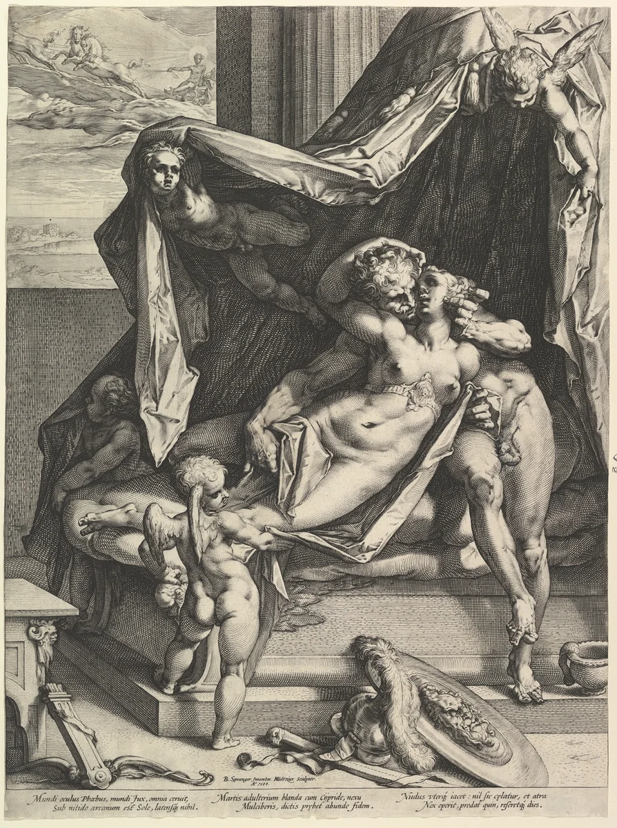 Mars and Venus by Hendrick Goltzius, print, 1588