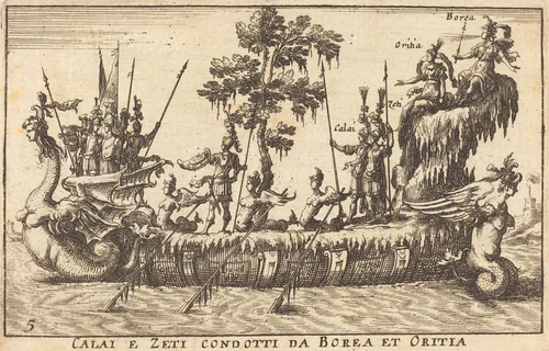 Calai e Zeti condotti da Borea et Oritia by Balthasar Moncornet
Remigio Cantagallina, print, 1600-1668