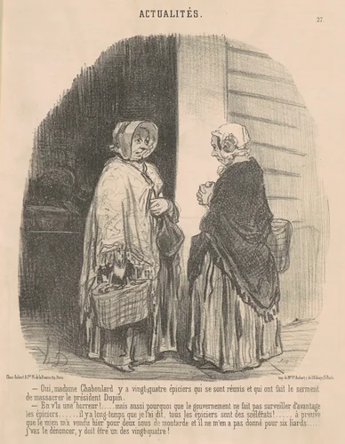 Oui, Madame Chaboulard ... by Honoré Daumier, print, 1850