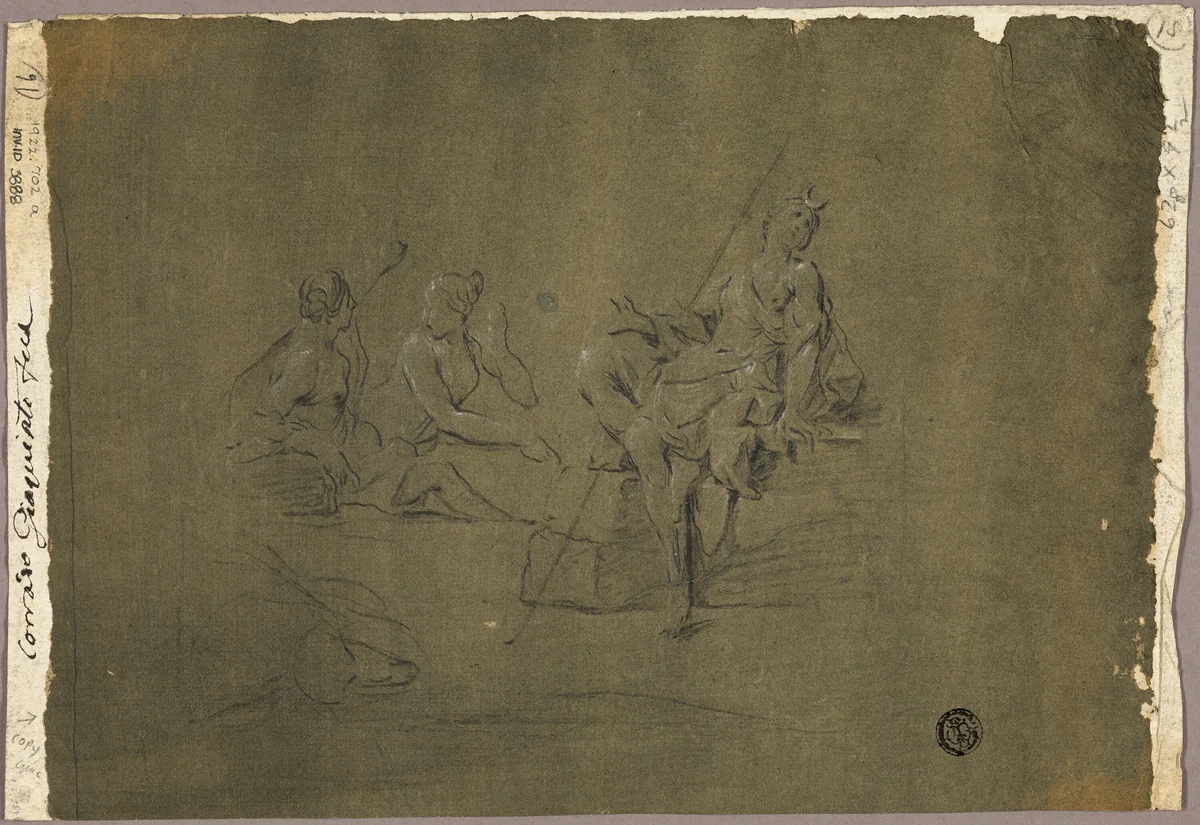 Return of the Prodigal Son by Alessandro Magnasco, drawing, 1687-1749