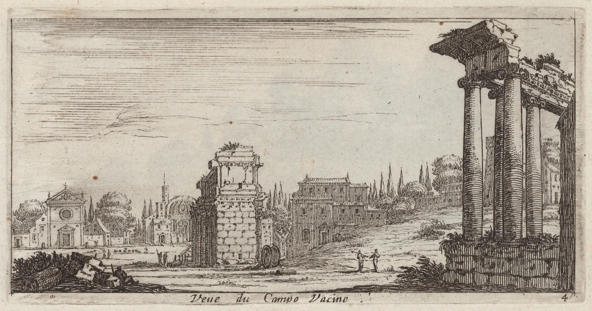 Veüe du Campo Vacine by Israël Silvestre, print, 1640-1660