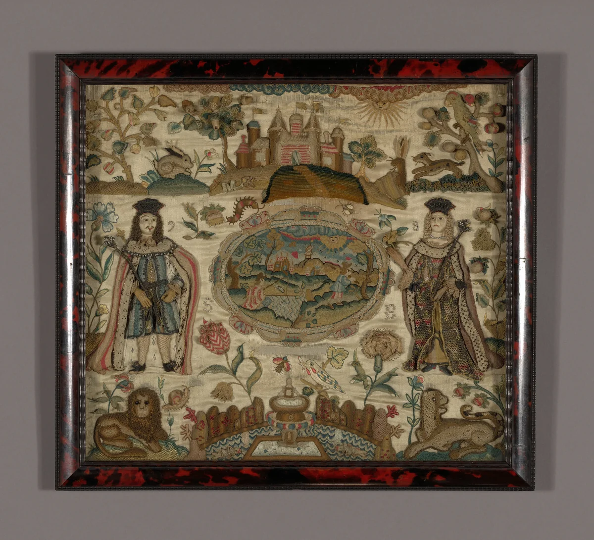 Needlework by England, textile, 1698