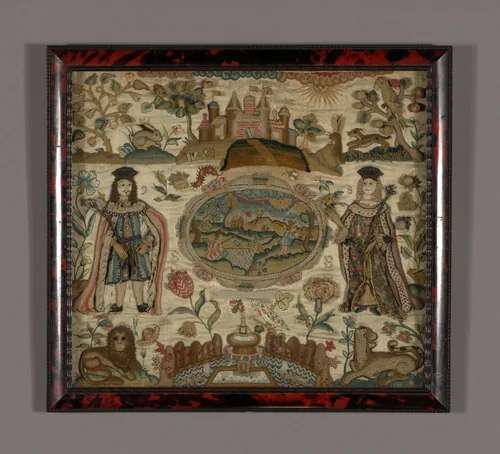 Needlework by England, textile, 1698