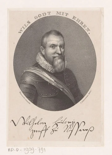Portret van Willem Lodewijk van Nassau-Dillenburg by Carel Christiaan Antony Last, print, 1828-1876
