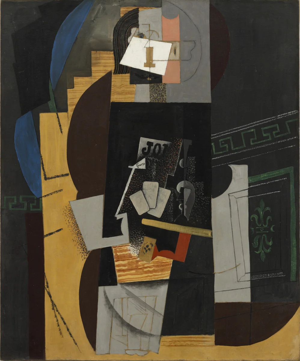 Card Player by Pablo Picasso, painting, 1913