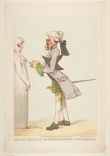 Buck's Beauty and Rowlandson's Connoisseur by Piercy Roberts, print, 1800