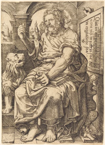 Saint Mark by Johann Ladenspelder, print, 1512-1561