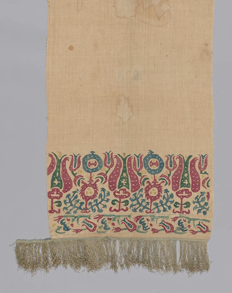 Panel (For a Bedcover) by Greece, Epirus Province or Ionian Islands, textile, 1601-1700