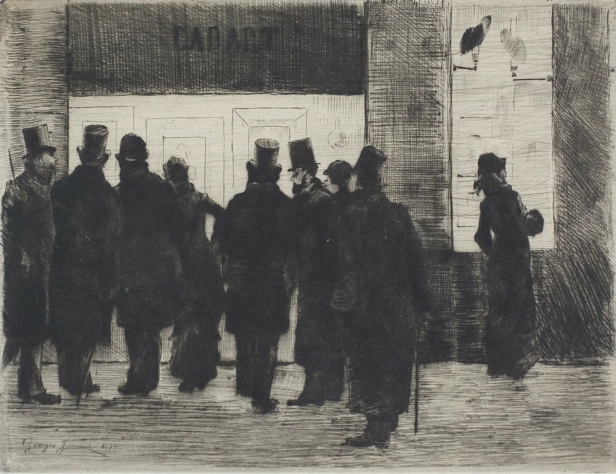 Cadart's Shop Window by Pierre Georges Jeanniot, print, 1879