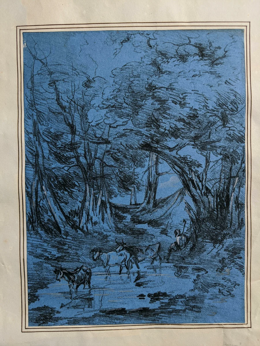 Studies of Landscapes by François-Thomas-Louis Francia, print, 1810