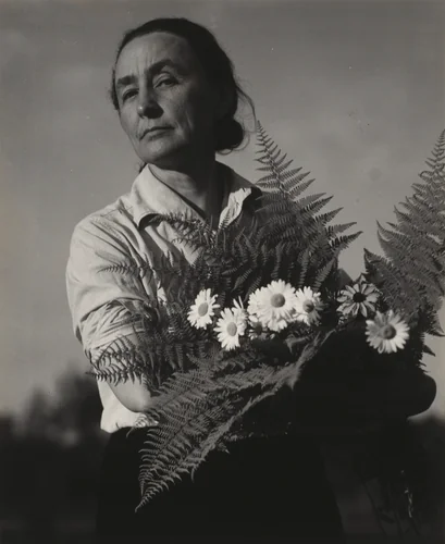 Georgia O'Keeffe by Alfred Stieglitz, photograph, 1936