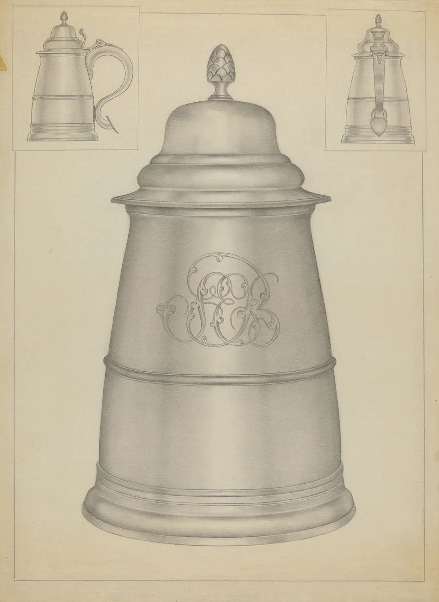 Silver Tankard by Isidore Steinberg, index of american design, 1936