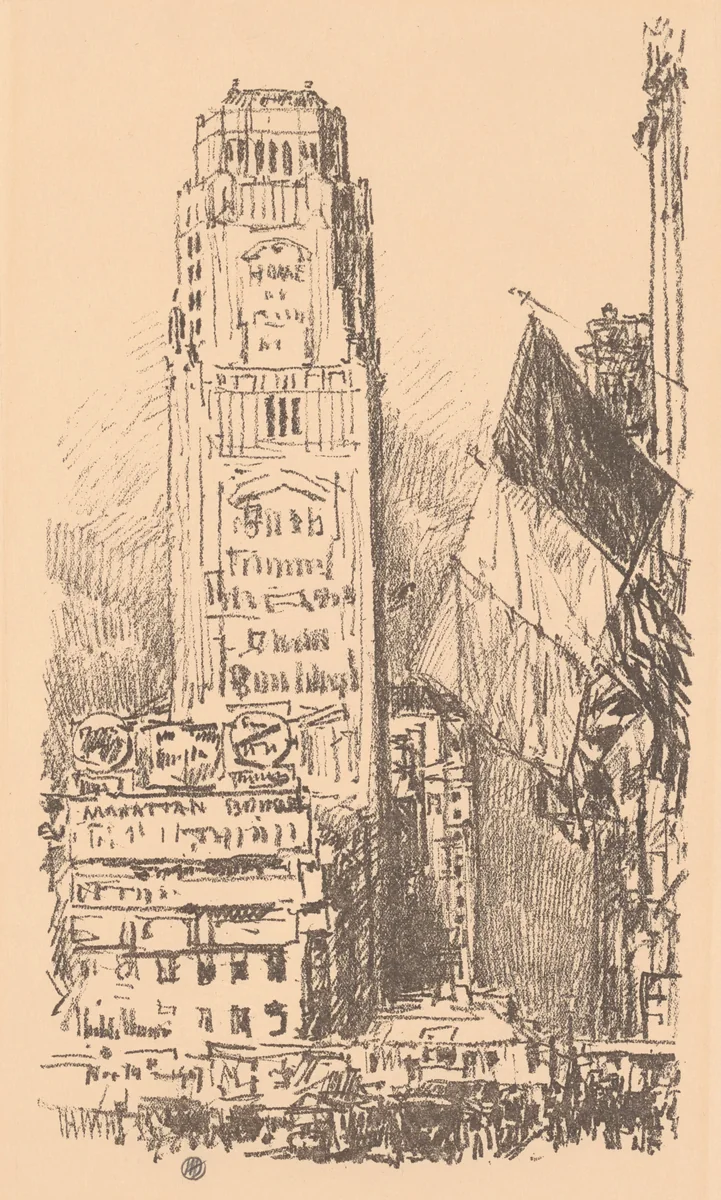 New York Bouquet by Childe Hassam, print, 1917