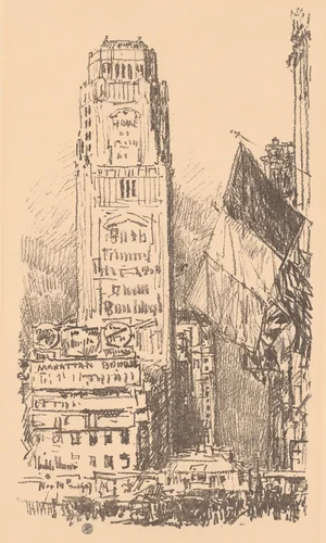 New York Bouquet by Childe Hassam, print, 1917