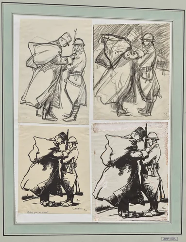 Joffre, père du soldat by Auguste Louis Lepère, drawing, 1914