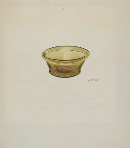 Small Glass Bowl by V.L. Vance, index of american design, 1940