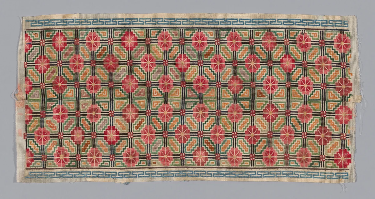 Panel (Trouser Band) by Han-Chinese, textile, 1875-1900
