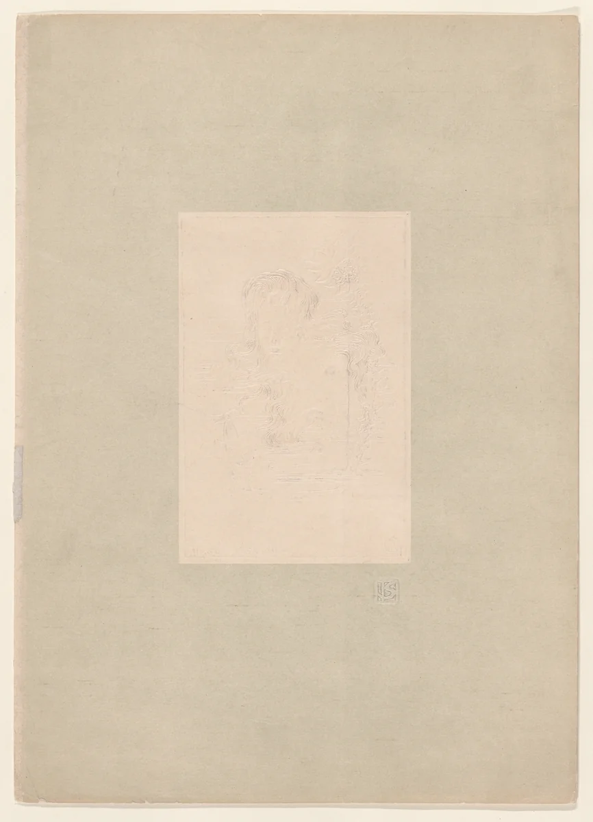 Mermaid by Alexandre-Louis-Marie Charpentier, print, 1871-1909