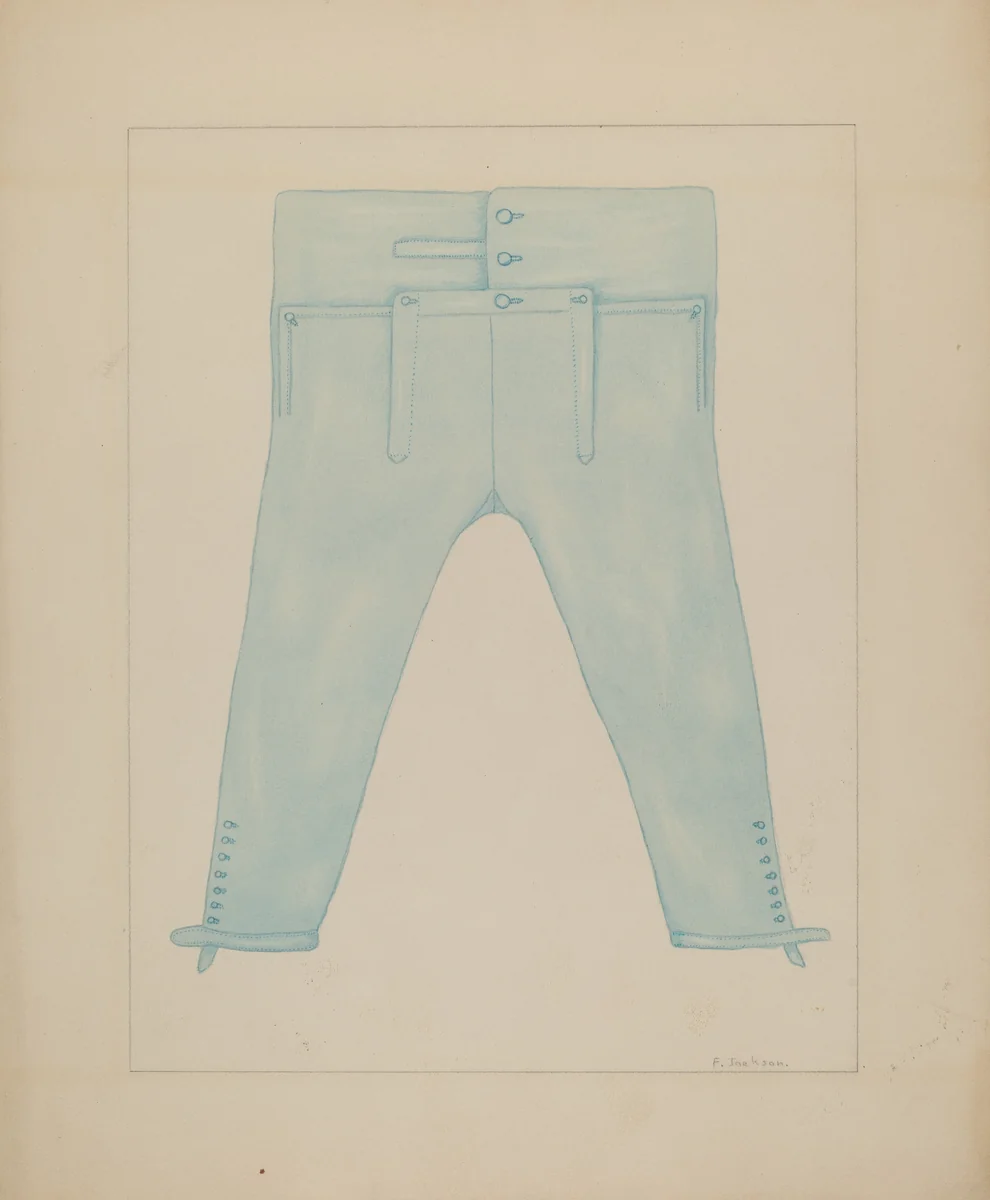 Trousers by Frederick Jackson, index of american design, 1941