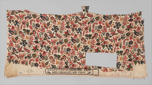 Floral print by Oberkampf Manufactory, textile, 1795-1805