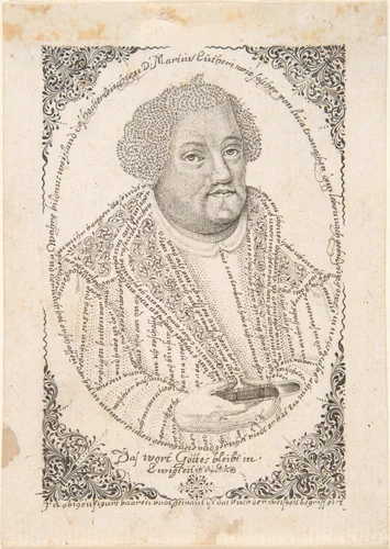 Portrait of Martin Luther by Johann Michael Püchler, print, 1675-1707