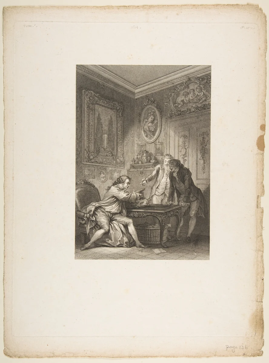 La Coupe Enchantee, from "Contes et nouvelles en vers par Jean de La Fontaine. A Paris, de l'imprimerie de P. Didot, l'an III de la République, 1795" by Jean-Baptiste-Michel Dupréel, print, 1790-1800