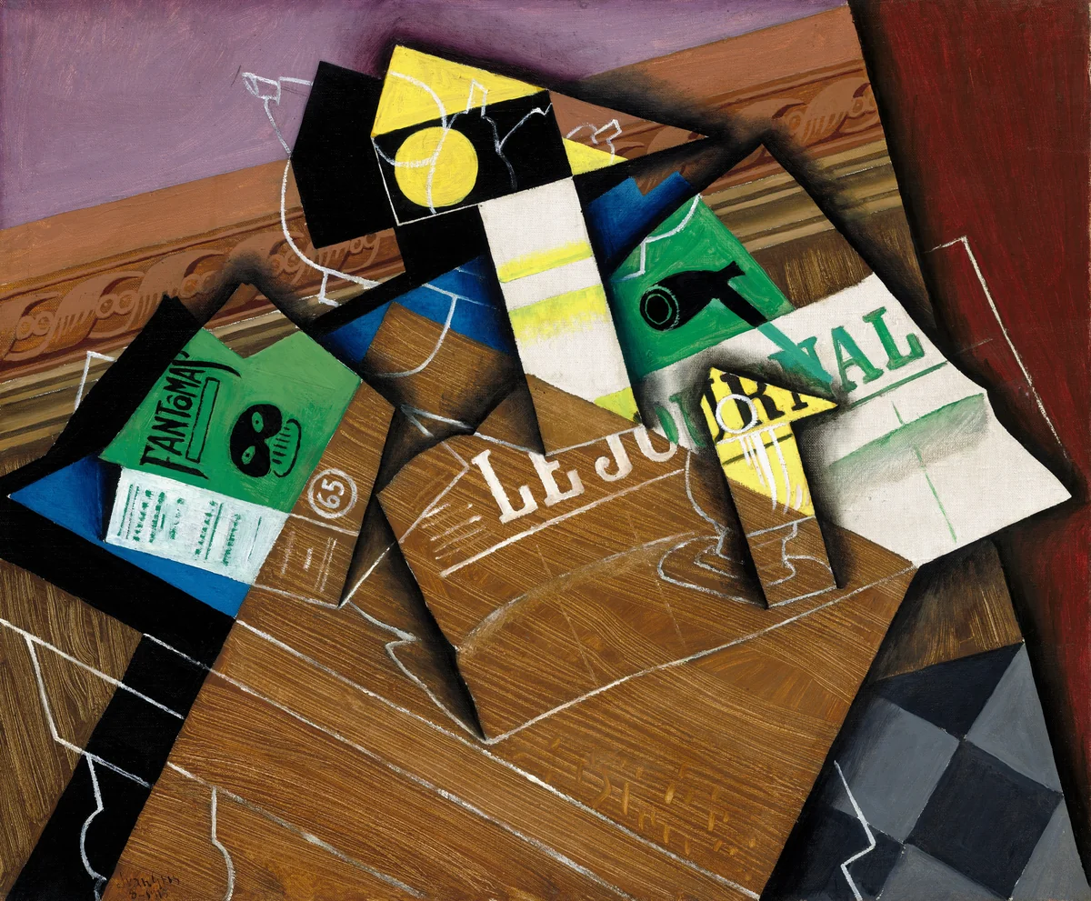 Fantômas by Juan Gris, painting, 1915