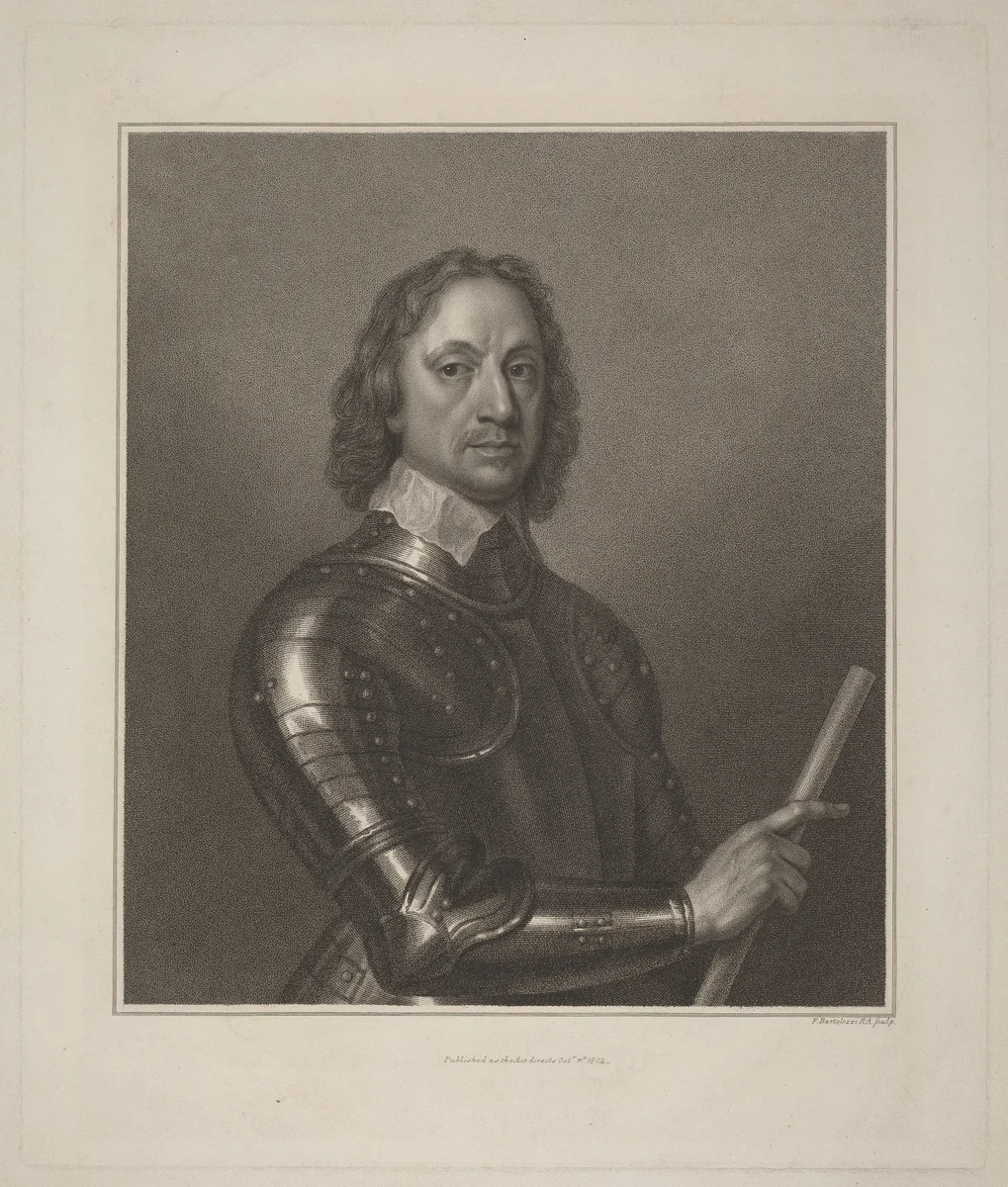 Oliver Cromwell by Francesco Bartolozzi, print, 1802