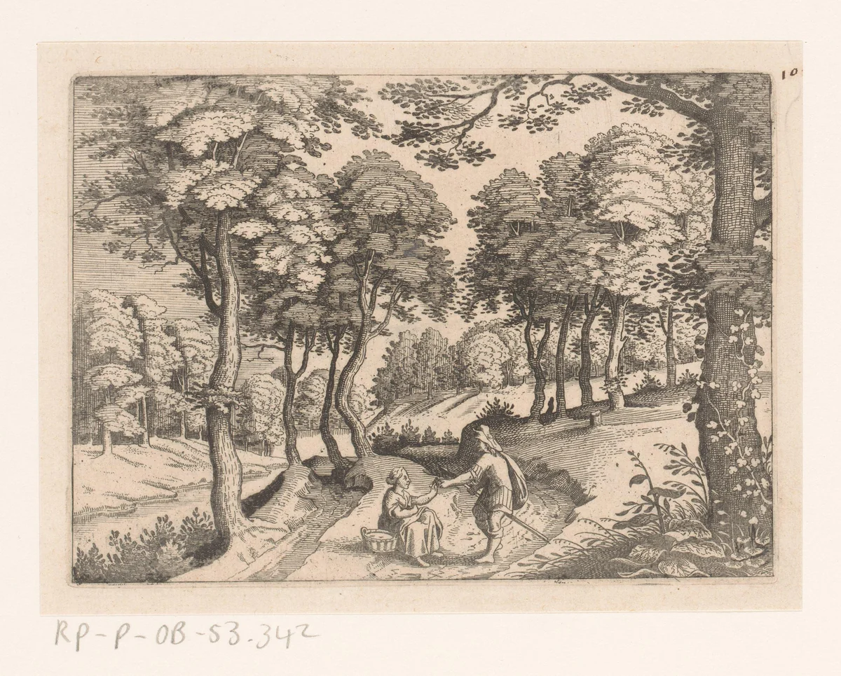 Juda en Thamar by anonymous, print, 1620