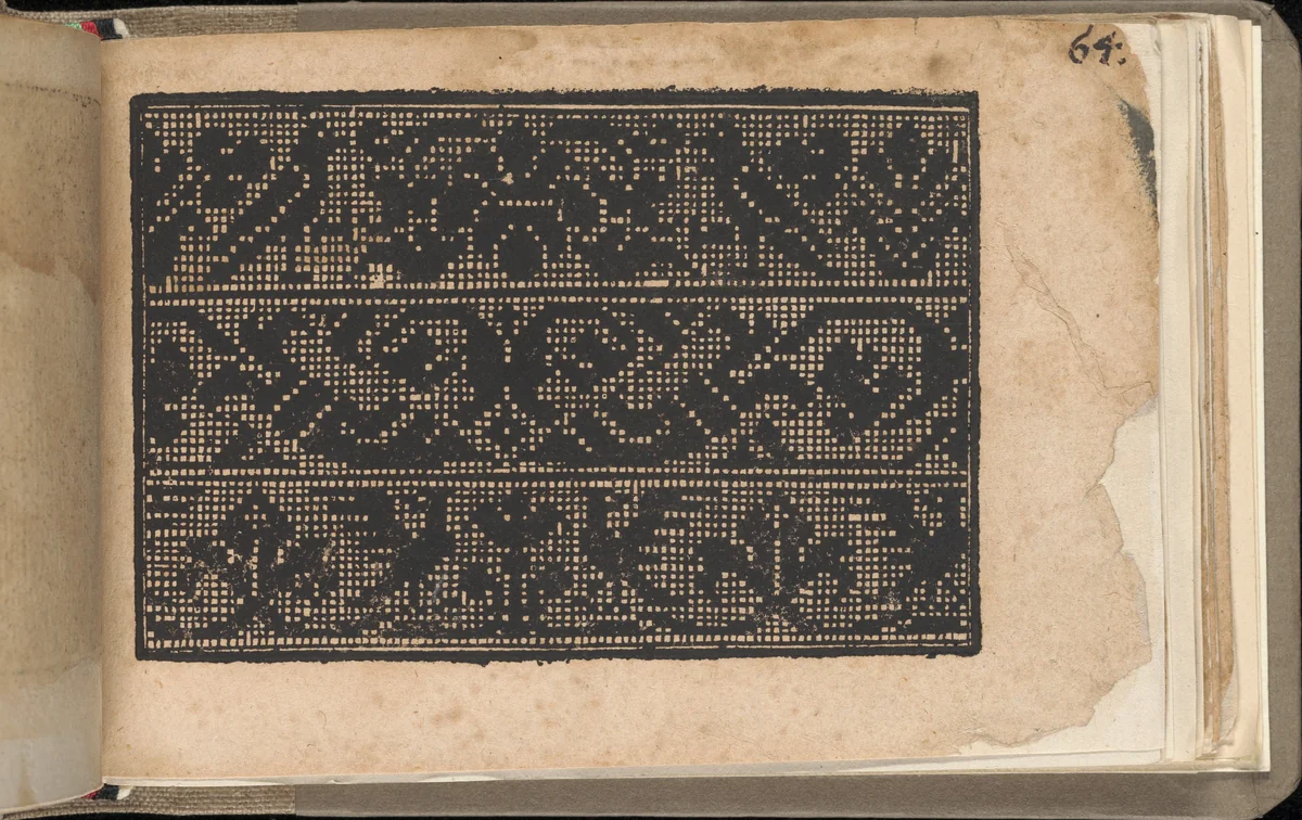 Schön newes Modelbuch (Page 64r) by Sigismundus Latomus, book, 1608