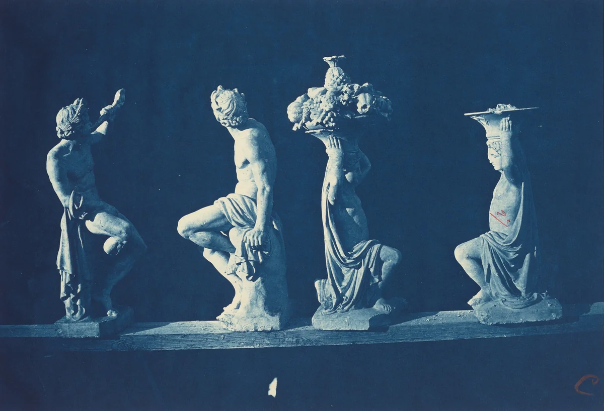 Four Statues by Adolphe Terris, photograph, 1863-1873