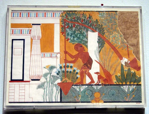 Garden Scene, Tomb of Ipuy by Norman de Garis Davies, artwork, -1295--1213