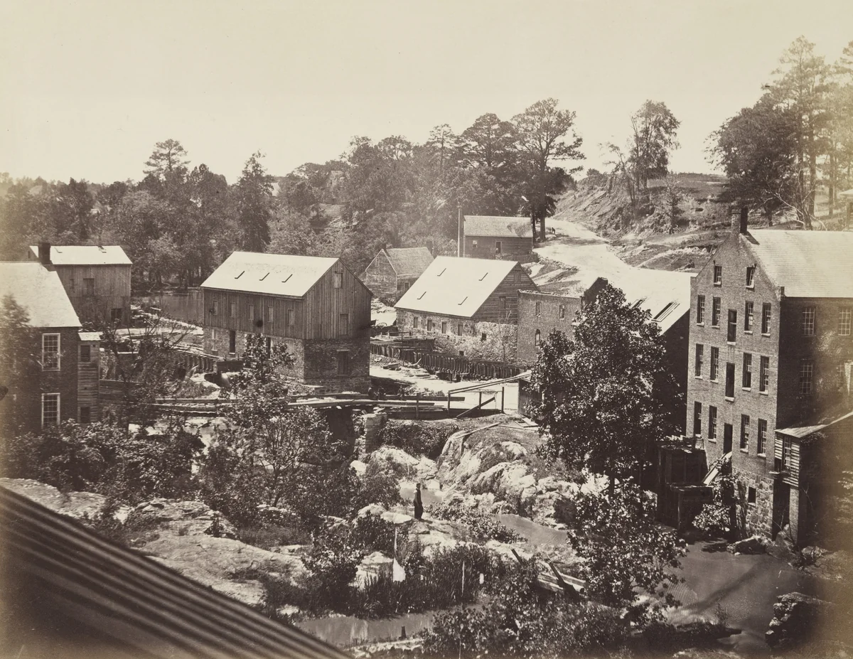 View of the Appomattox River (near Campbell's Bridge, Petersburg, VA) by Timothy O'Sullivan, Alexander Gardner, photograph, 1865